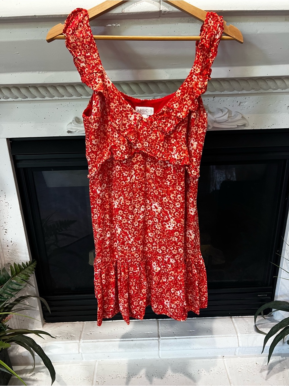 APRICOT Red Floral Mini Dress